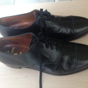 Ralph Lauren Black Cap Toe Dress Shoes
